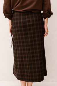 Objsoley Reese Re Midi Wrap Skirt Carafe/Blue Shado