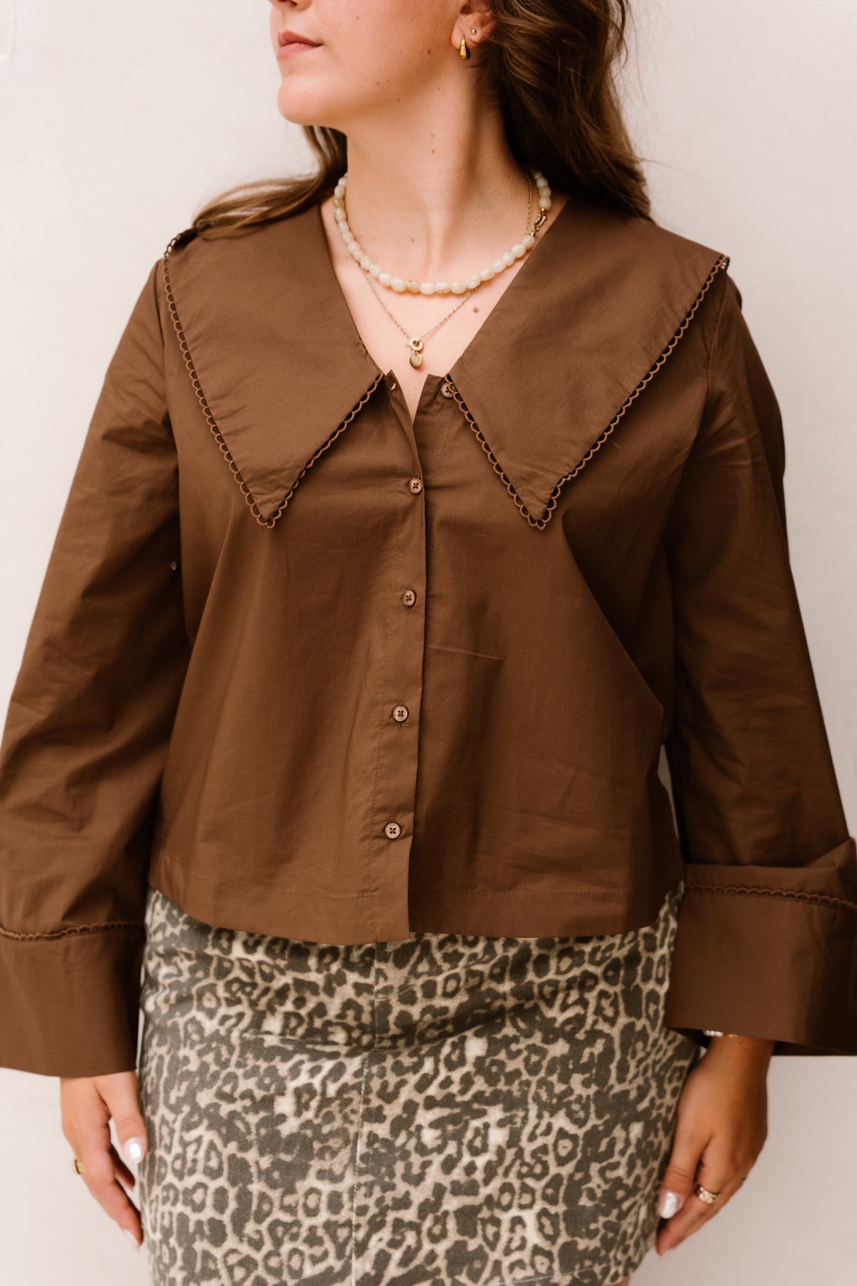 Objhope Big Collar Shirt 146 Carafe