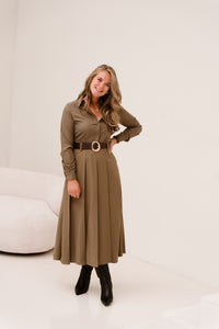 Brittni Western Dress Khaki