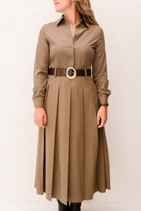 Brittni Western Dress Khaki