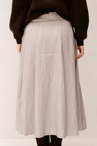 Objnimra pleat skirt grey melange