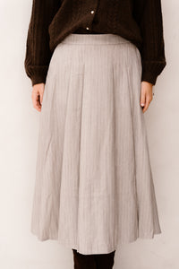 Objnimra pleat skirt grey melange