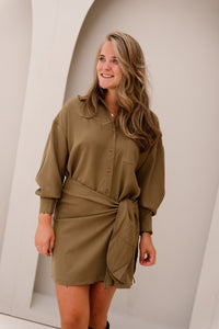 Coco blouse dress khaki