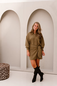 Coco blouse dress khaki