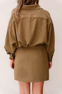 Coco blouse dress khaki