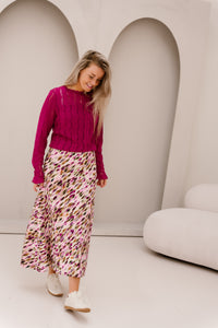 Skirt long argyles print - 202529