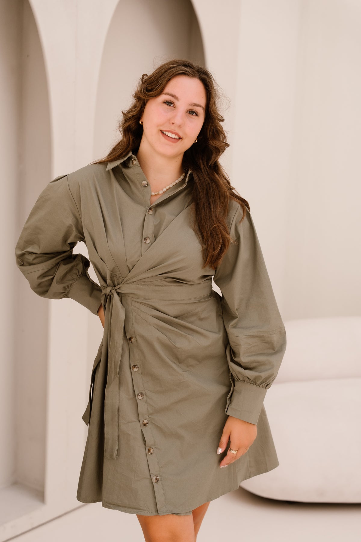 Dirkje dress green