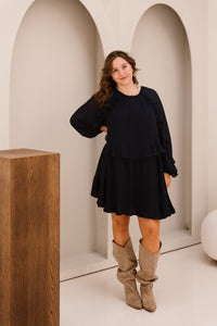Yasmilva LS Dress Navy