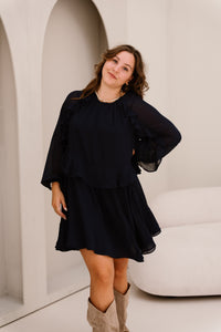 Yasmilva LS Dress Navy
