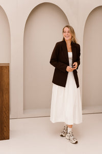 Yasriu blazer coffee bean