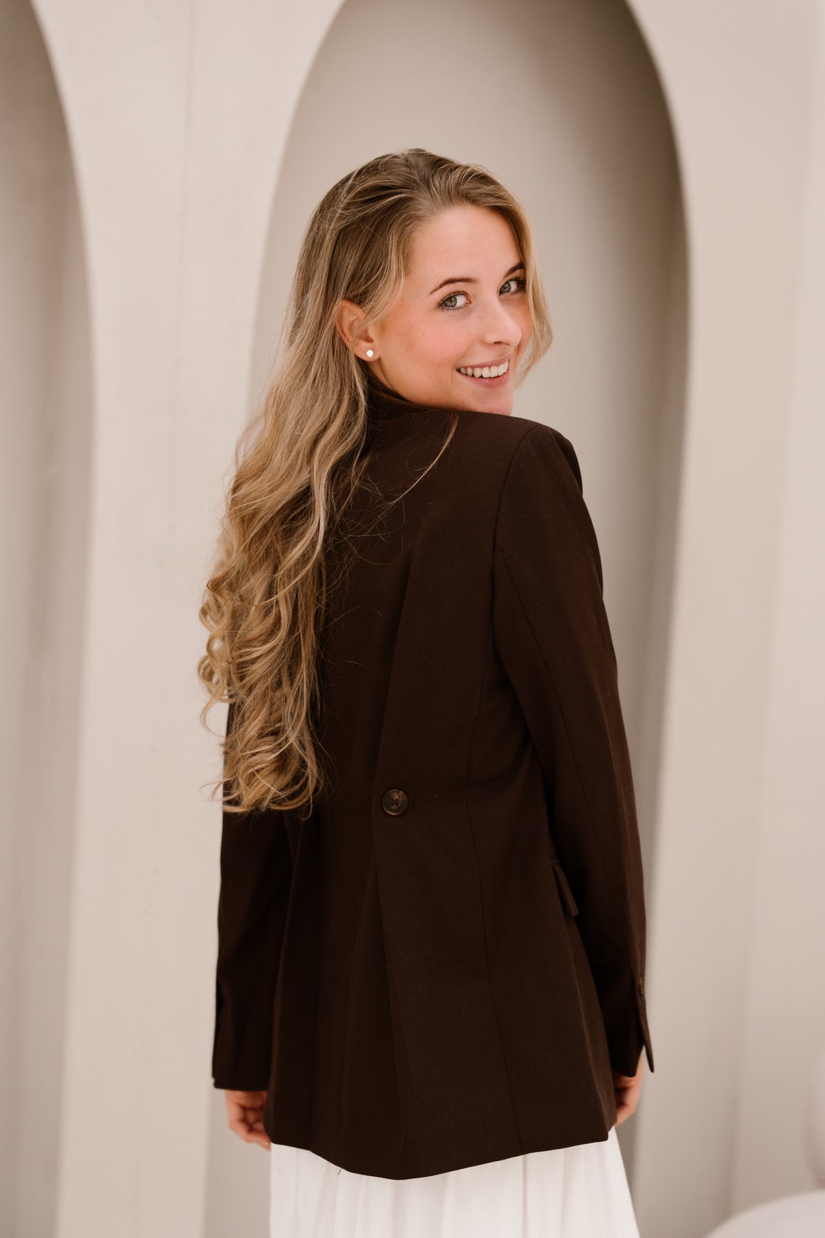 Yasriu blazer coffee bean