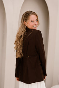 Yasriu blazer coffee bean