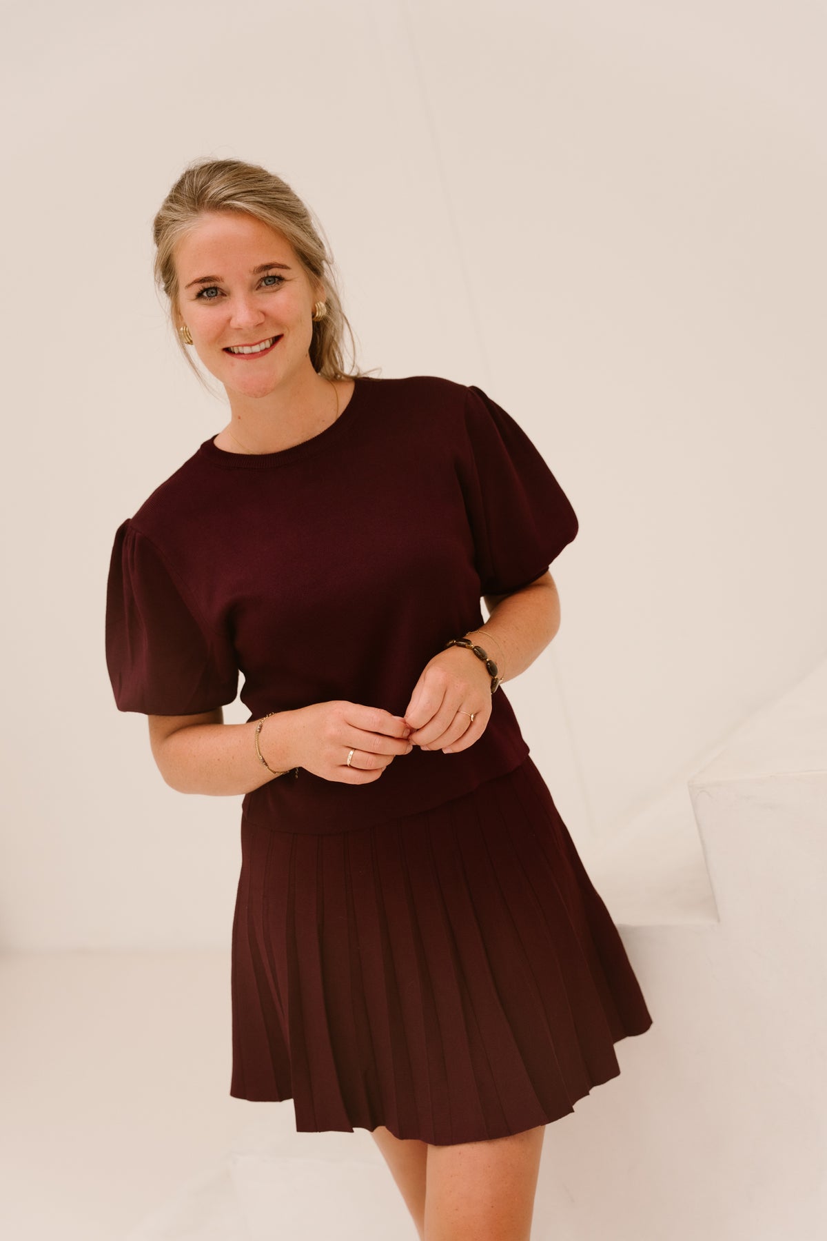 Beatrix top Pofmouw Burgundy