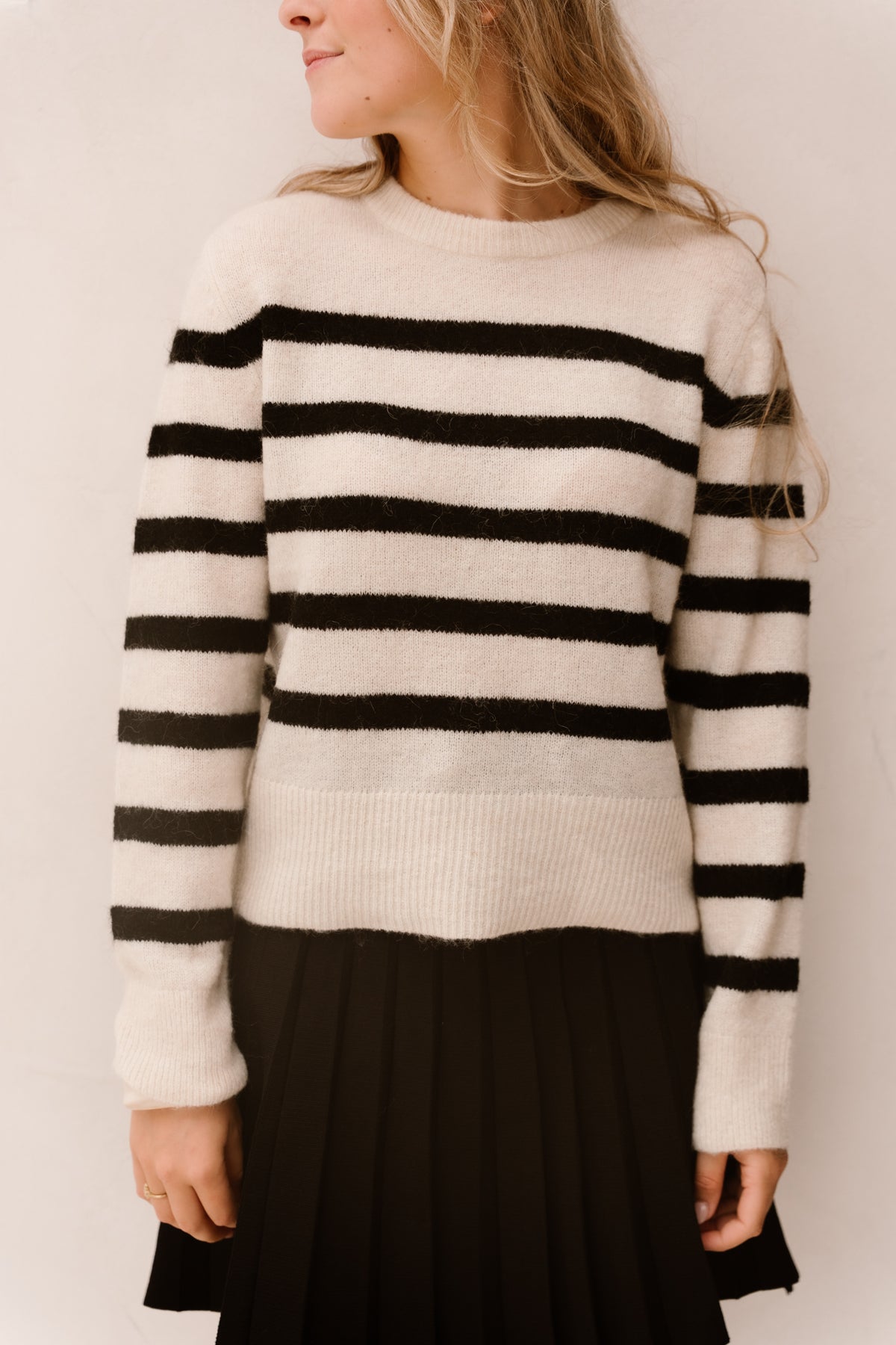 Objaggie sweater stripes black
