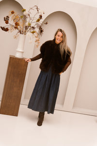 FQlisea Skirt Dark Blue Denim