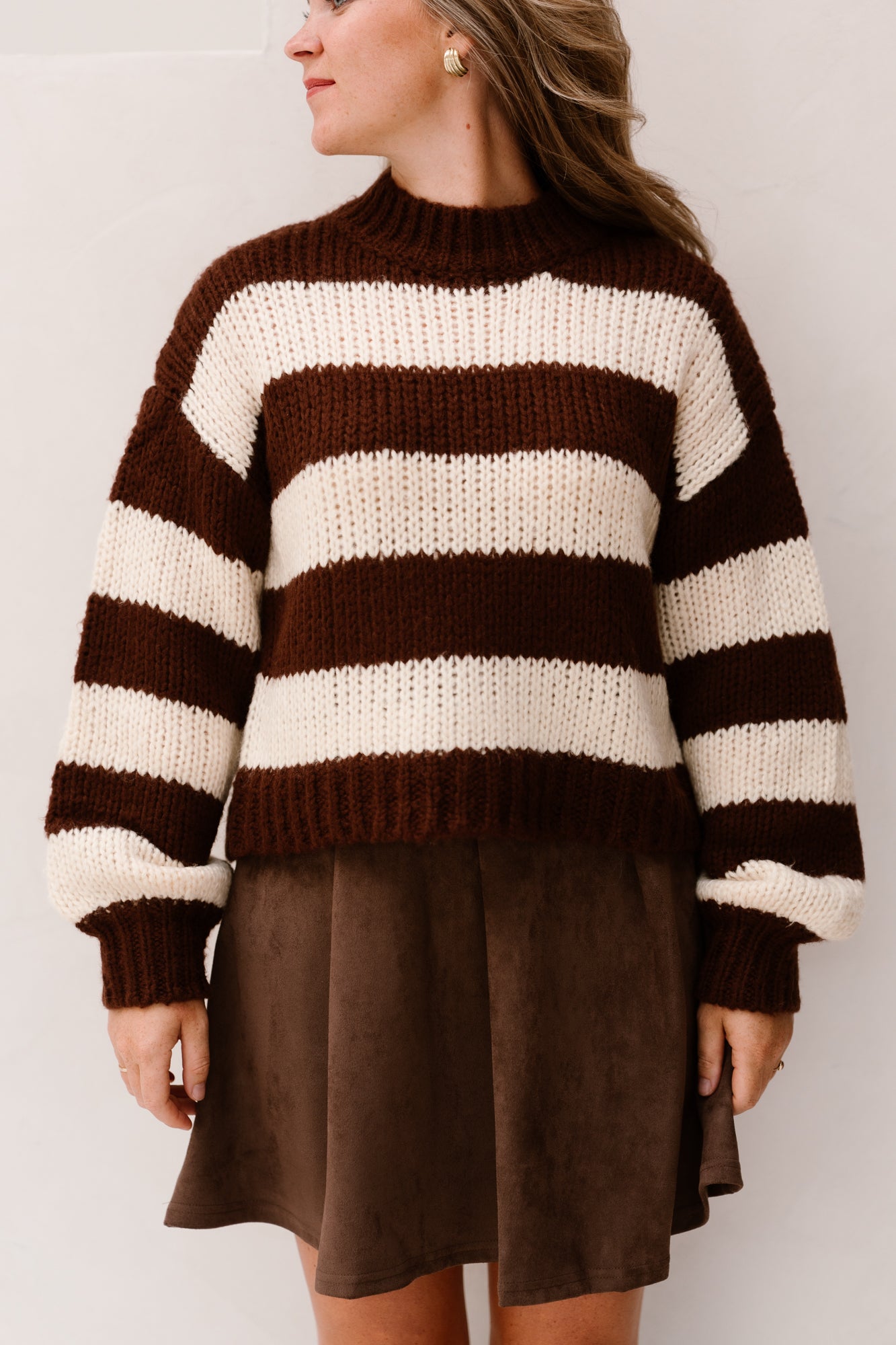 Brianna Strickpullover Dunkelbraun
