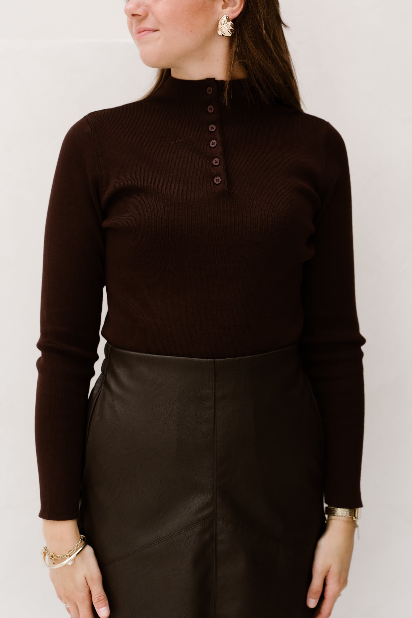 Elena Long Sleeve Brown
