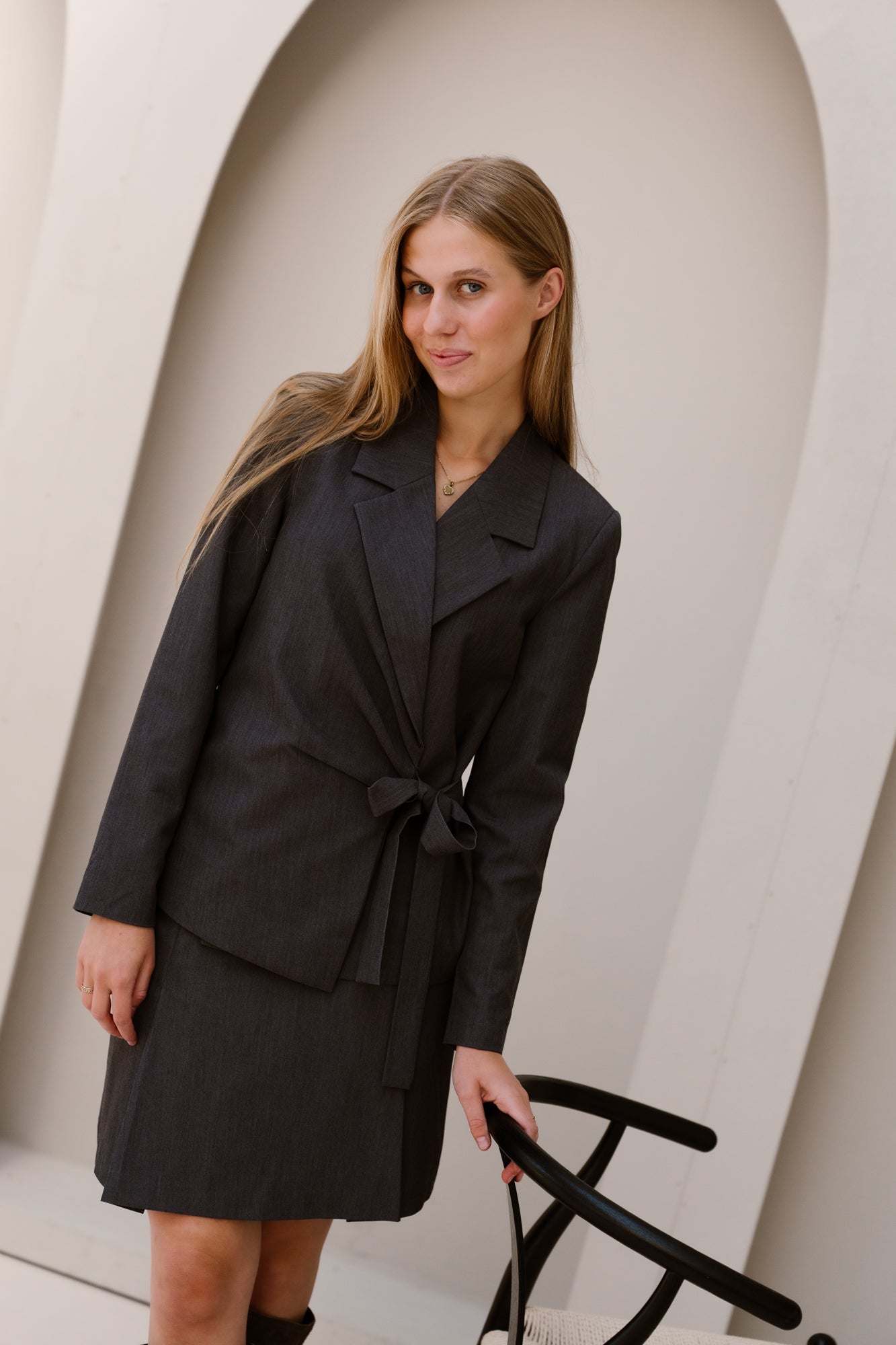 FQvika-jacket dark grey/melange