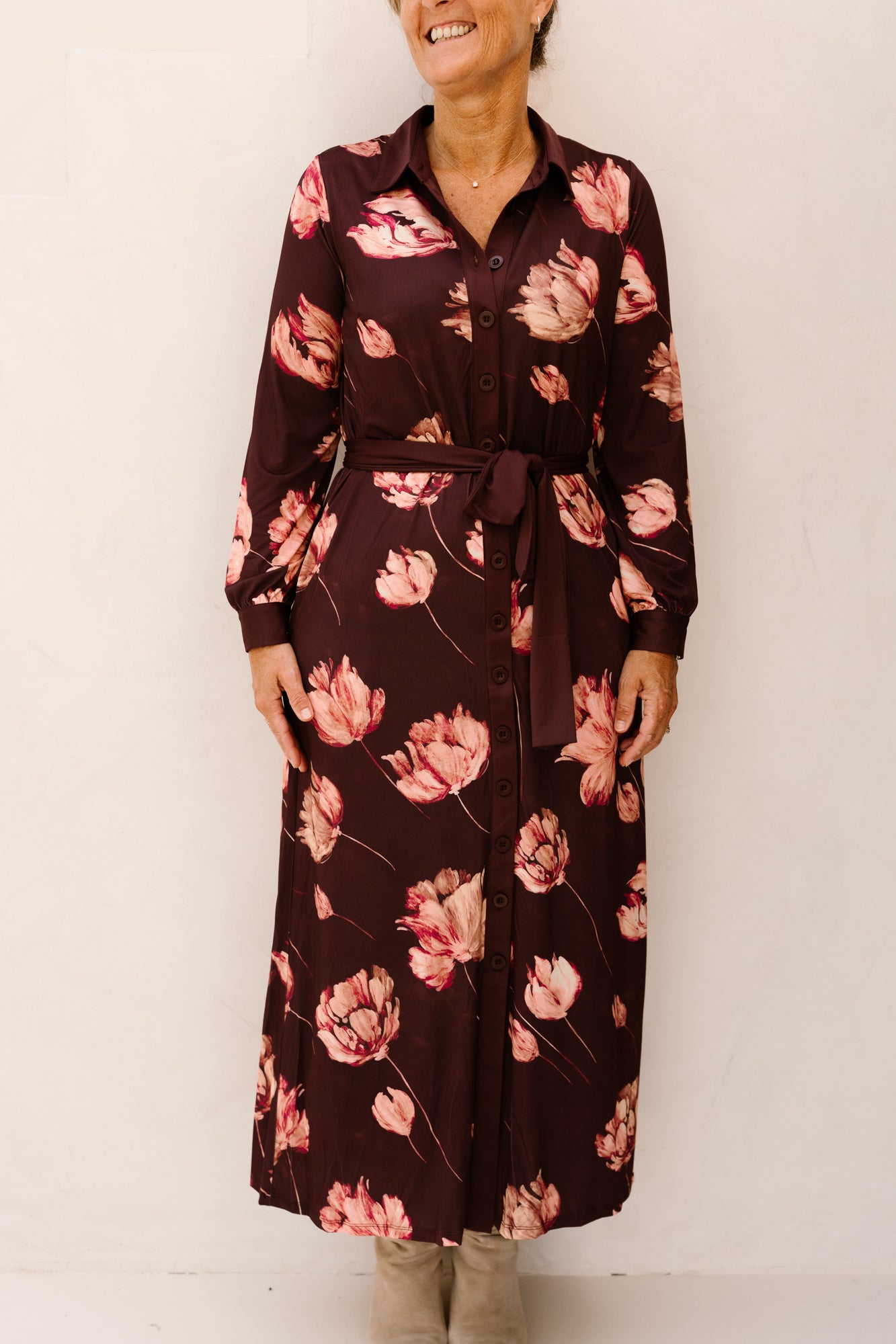 K-Design Hemdjurk met bloemenprint D112