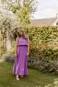 Linnen lila set