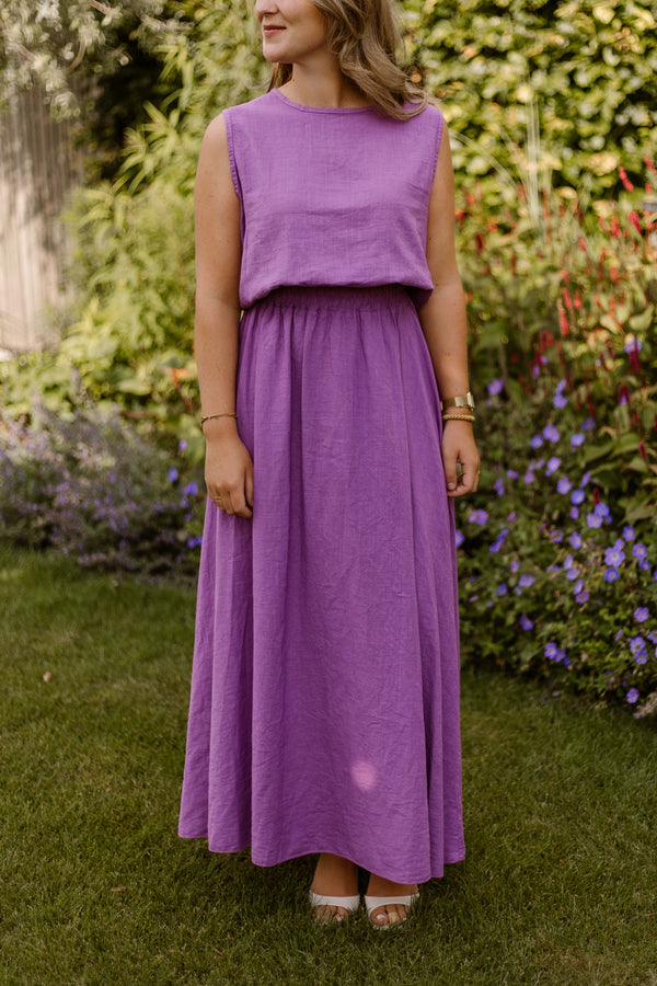 Linnen lila set