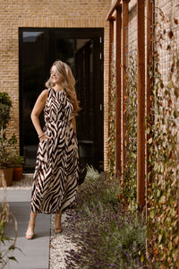 Bea jurk print bruin