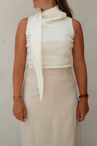 Babette Scarf Top Off White