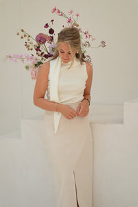 Babette Scarf Top Off White