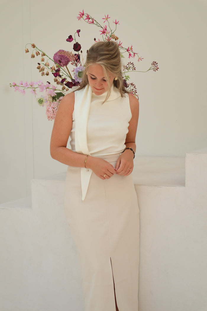 Babette Scarf Top Off White