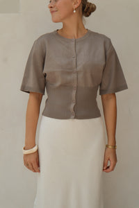 Bloom Top Taupe
