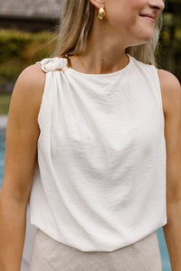 Bodil top detail wit