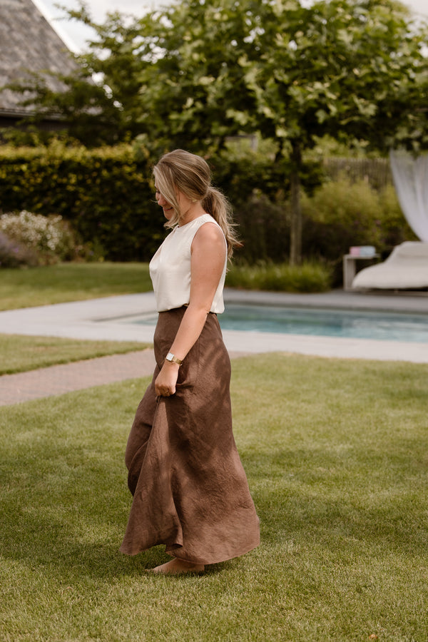 Bodil top detail beige