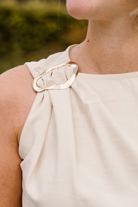 Bodil top detail beige