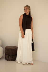 Babette Scarf Top Dark Brown