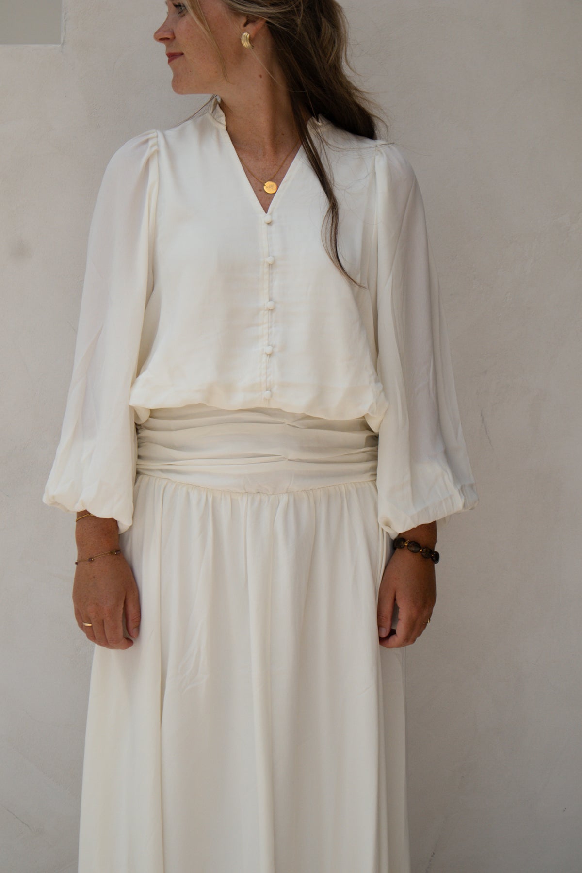 Vivette Woven Blouse Off White