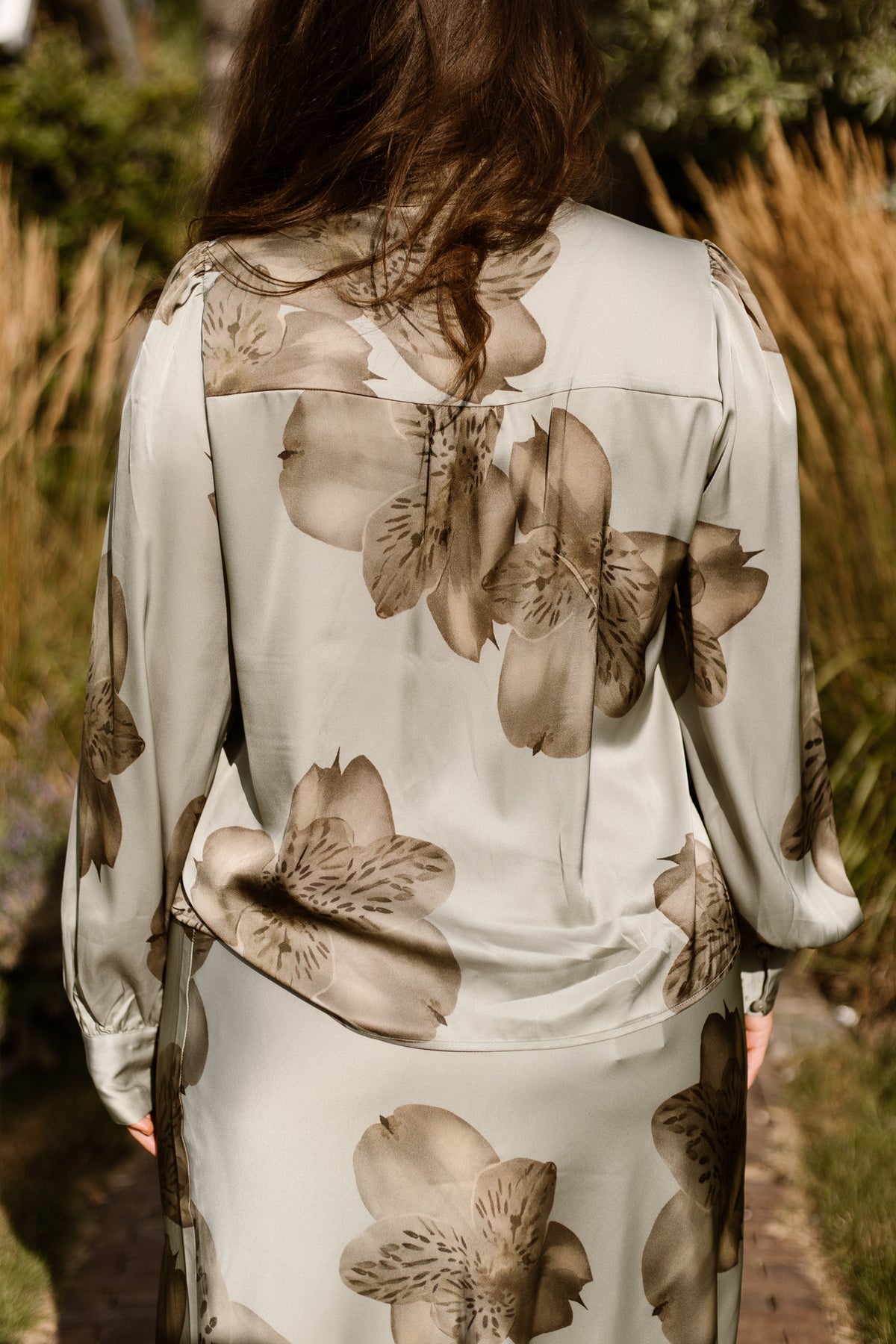 Massima misty orchid blouse smoke green