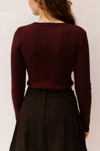 Daantje top bordeaux