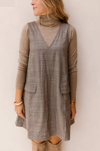 Yasdakota Sl Wide Spencer Dress Taupe Gray-Check
