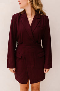 Blazora Dress Burgundy