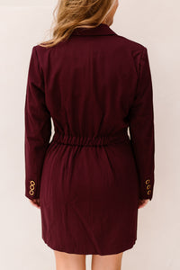 Blazora Dress Burgundy