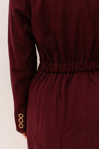 Blazora Dress Burgundy