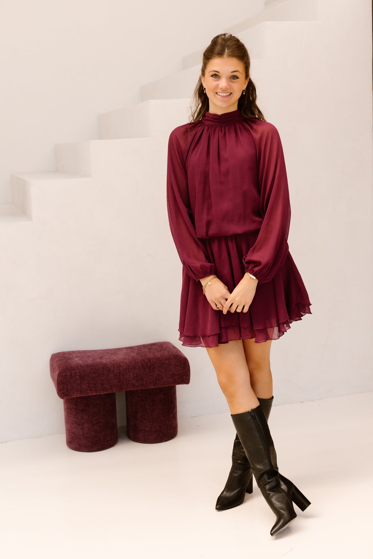 Dane dress wine