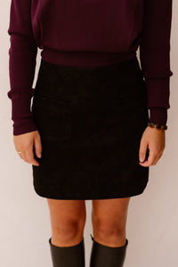 Pockets Skirt Structured Pu Black 11517