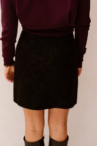 Pockets Skirt Structured Pu Black 11517
