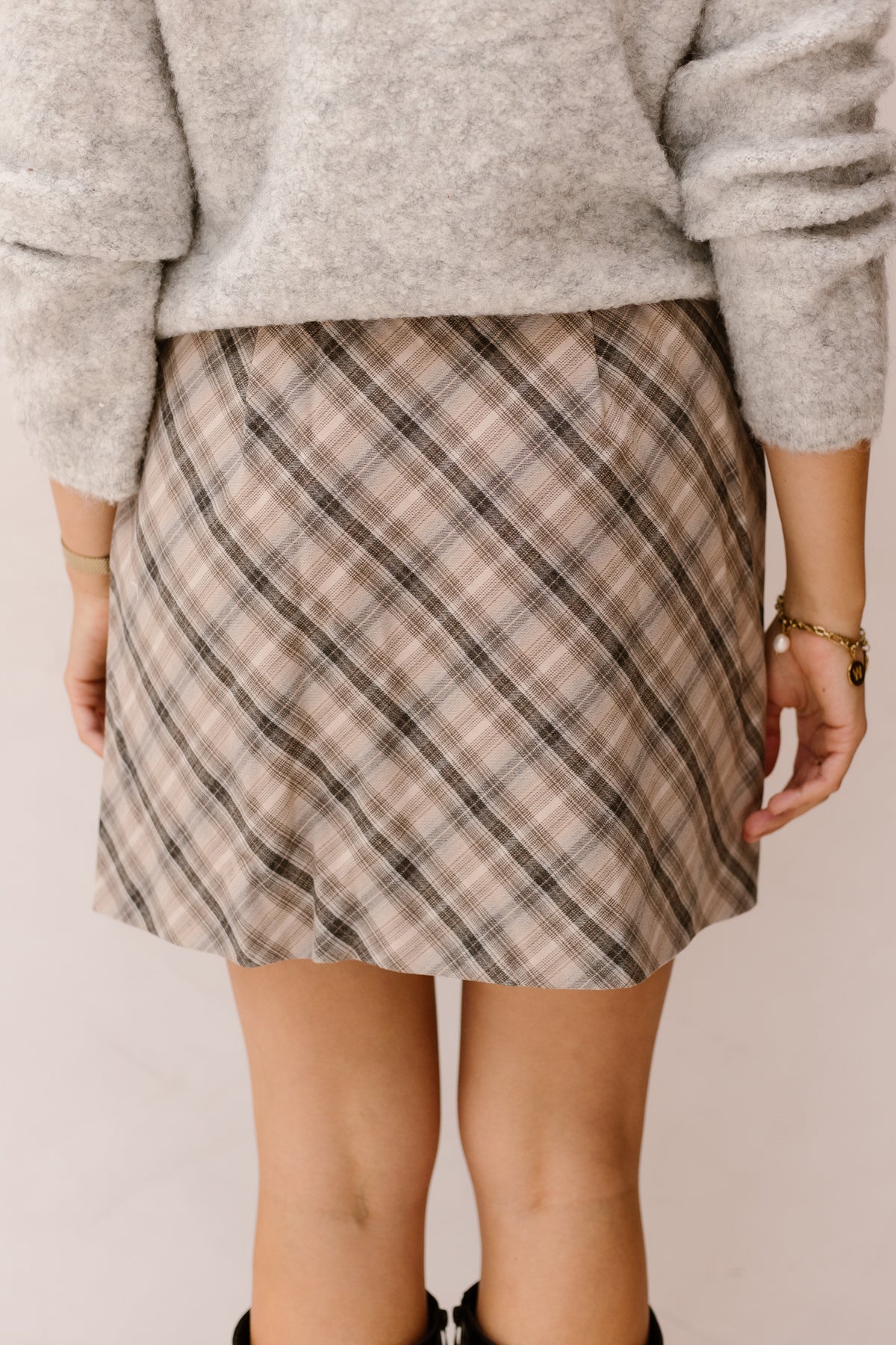 Yaschiro Hw Skirt Dark Grey/Grey Mix