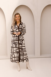 K-design print jurk D102