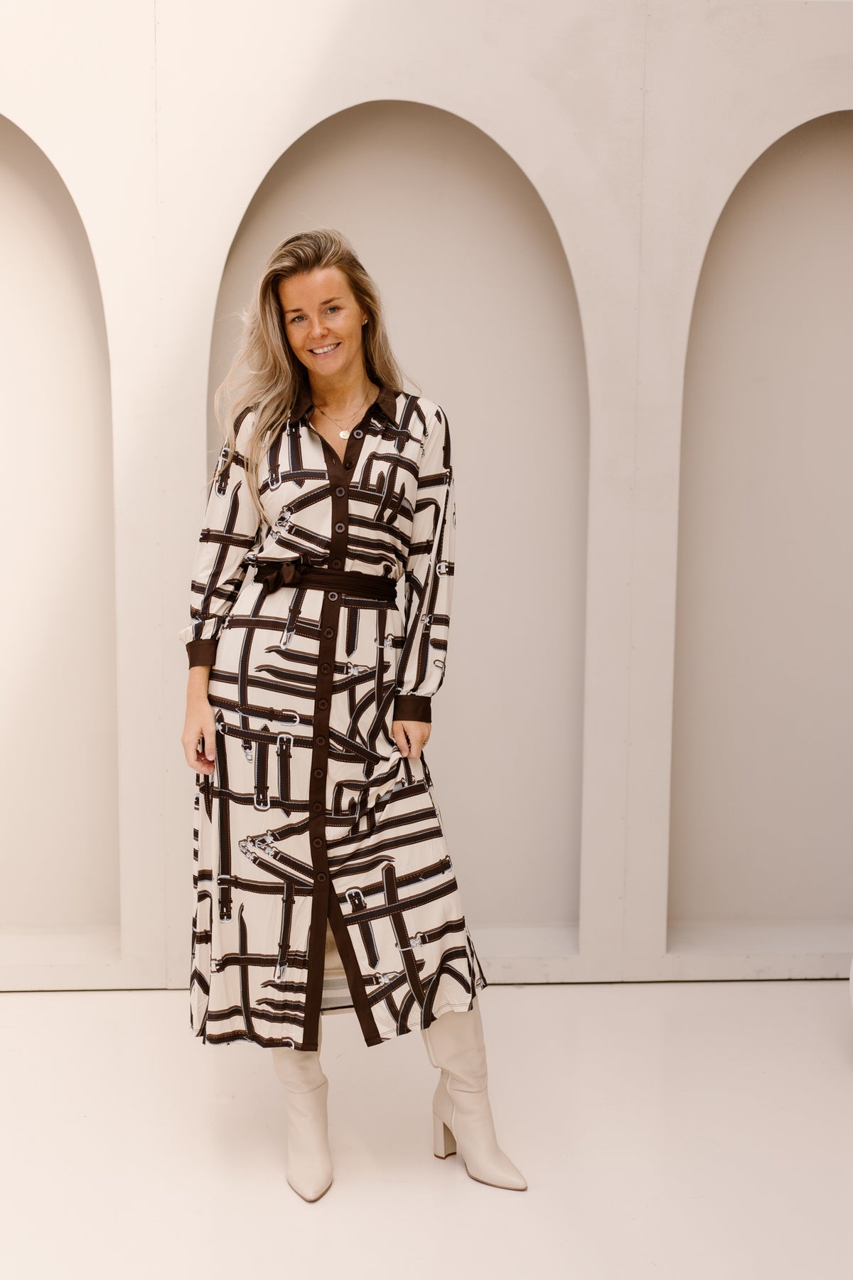 K-design print jurk D102