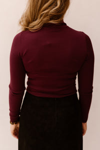 Objthess Rollneck Knit Pullover Wine/Melange