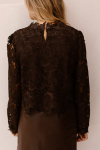 Demi lace top brown