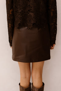 Objolive Short Wrap Skirt Seal Brown